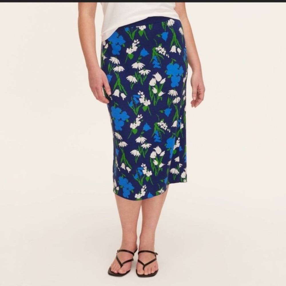 Women's Mixed Floral Sweater Midi Skirt - kate spade new york x Target Blue/Gree